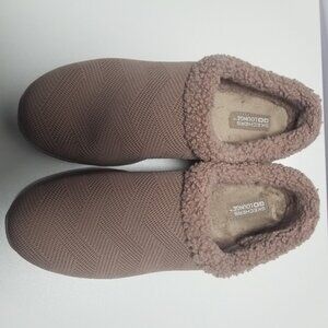 Skechers Taupe Go Lounge Sherpa Lined Women's Shoes Sz 10
